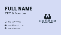 Trident Wave Ocean Letter W Business Card Design