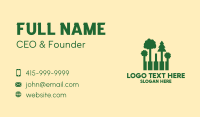 Forest Piano Keys Business Card Design