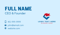 Geometric Flag Letter C  Business Card Design