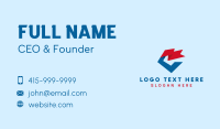 Geometric Flag Letter C  Business Card