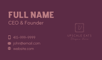 Elegant Square Letter Business Card Image Preview