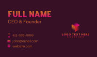 Geometric Hexagon Fintech Business Card