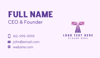 Modern Purple Letter T Business Card Design