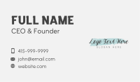 General Fashion Script Wordmark Business Card