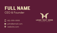 Horn Letter H Business Card