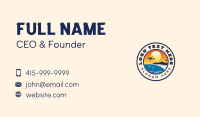 Airplane Beach Travel Business Card Design