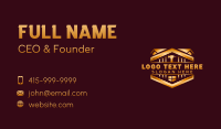 Premium Construction Carpentry Business Card