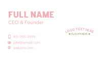 Cute Kiddie Wordmark Business Card