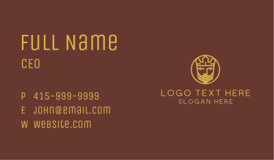 Geometric King Badge Business Card