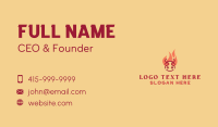Grill Cow Flame Barbecue Business Card Design
