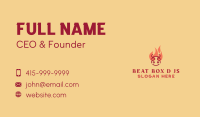 Grill Cow Flame Barbecue Business Card