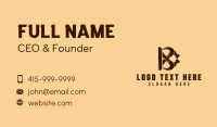 Carpenter Hammer Letter B Business Card