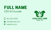 Organic Cannabis Leaf  Business Card Design