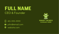 Astonished Green Mascot Business Card