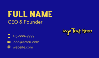 Skater Graffiti Wordmark Business Card