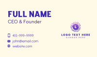 Purple Neural Letter Business Card Design