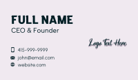Feminine Brand Wordmark Business Card