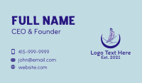 Blue Feather Tickler Business Card