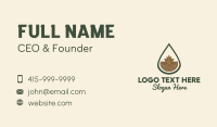 Organic Leaf Oil Droplet Business Card