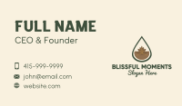 Organic Leaf Oil Droplet Business Card