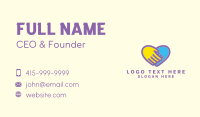 Hand Heart Support Business Card