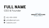 Classic Business Brand Wordmark Business Card