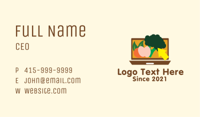 Online Grocery Website Business Card Image Preview