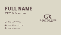 G & R Monogram Business Card