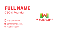 Supermarket Letter W Business Card Design