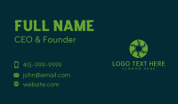 Green Hexagon Business Card example 1