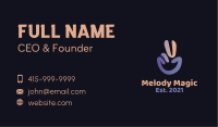 Gradient Hand Peace Business Card