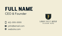 Business Shield Letter F Business Card