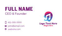 Pop Music Business Card example 1