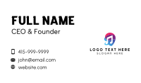 Multicolor Gradient Note  Business Card