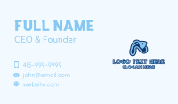 Abstract Blue Fish  Business Card