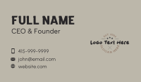 Urban Freestyle Type Wordmark Business Card