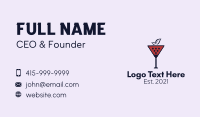 Wine Glass Cocktail  Business Card Design