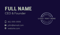 Retro Badge Wordmark Business Card