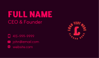 Vibrant Neon Lettermark Business Card