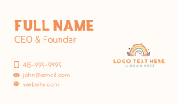 Rainbow Kindergarten Boho Business Card