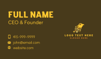 Yellow Eagle Head Business Card Design