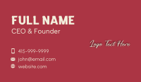 Retro Cursive Business Business Card