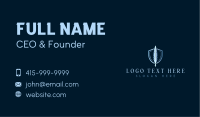 Feather Quill Shield Business Card