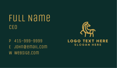 Deluxe Horse Stallion Business Card