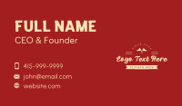 Retro Flag Banner Business Card