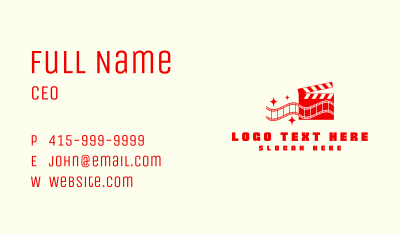 Clapboard Cinema Film Business Card
