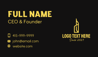 Yellow Line Art Tower  Business Card