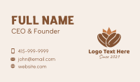 Royal Coffee Bean  Business Card Design