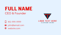 Triangle Screw Letter T Business Card