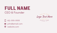 Script Quirky Wordmark Business Card Design